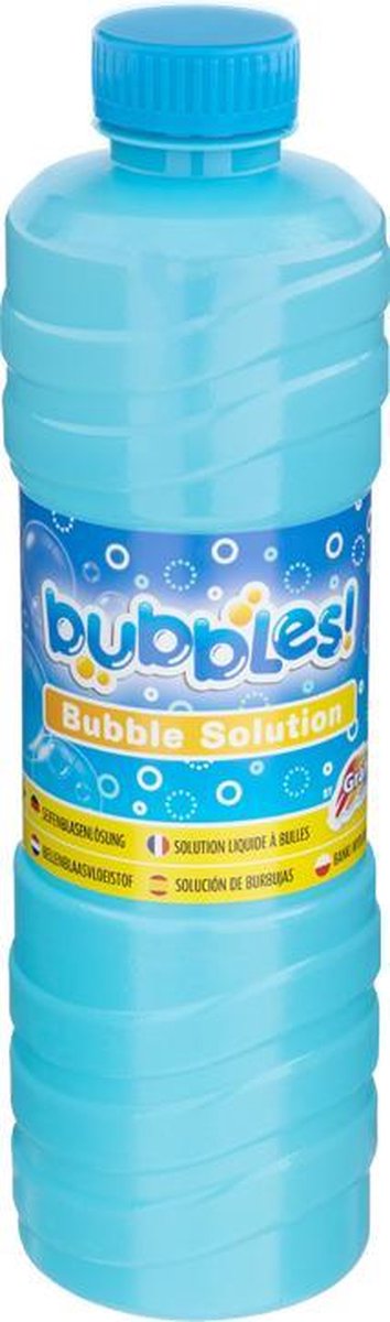 Fles bellenblaas 1Liter | navulling bellenblaas - Blauwe fles